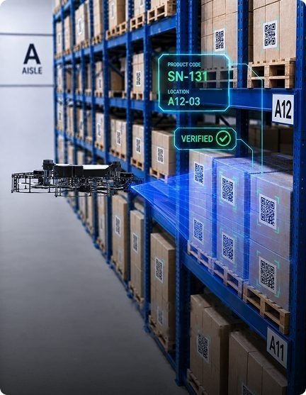AI Drone Warehouse for Automated Stock Location Checks